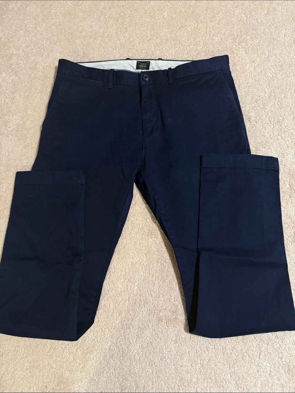 J. Crew Men's Navy Slim Fit Stretch Chinos
